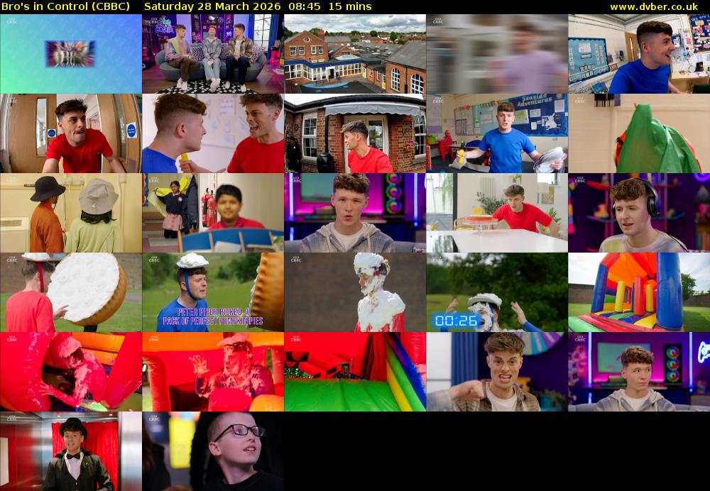 Bro's In Control (CBBC) Saturday 28 March 2026 08:45 - 09:00