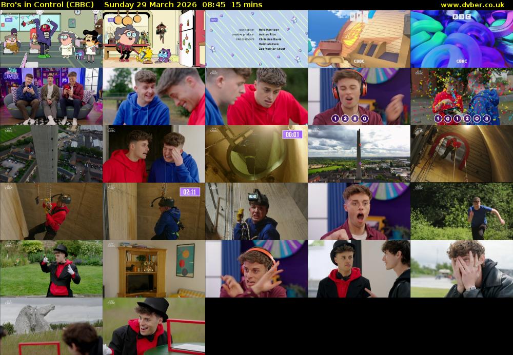 Bro's In Control (CBBC) Sunday 29 March 2026 08:45 - 09:00