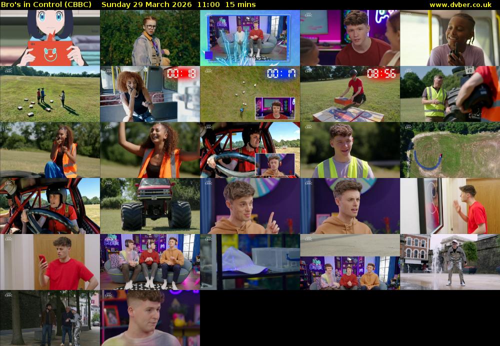 Bro's In Control (CBBC) Sunday 29 March 2026 11:00 - 11:15