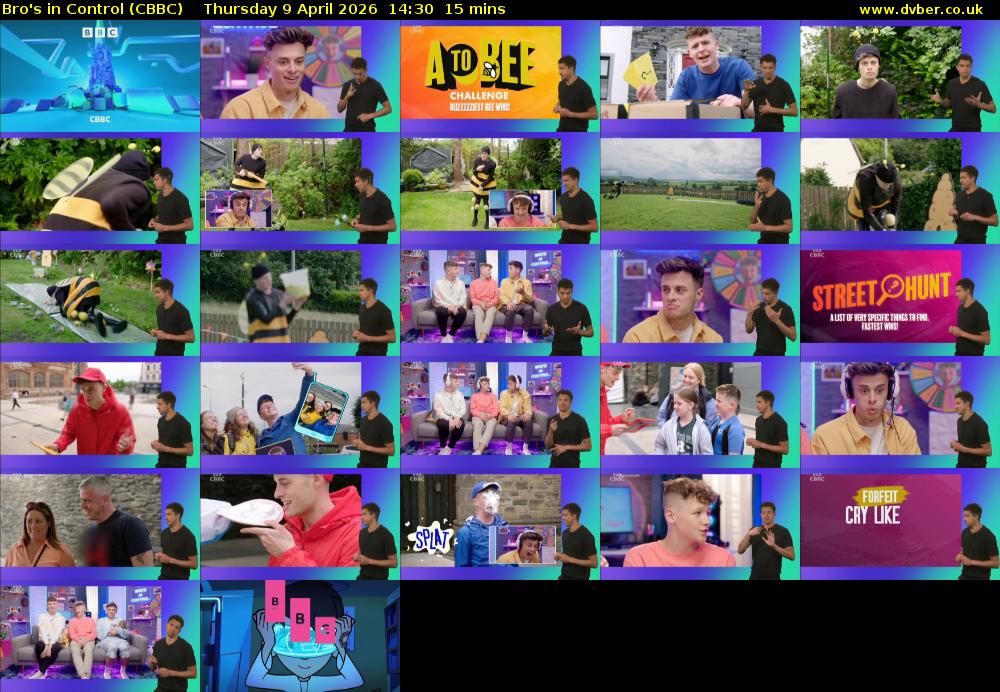 Bro's In Control (CBBC) Thursday 9 April 2026 14:30 - 14:45