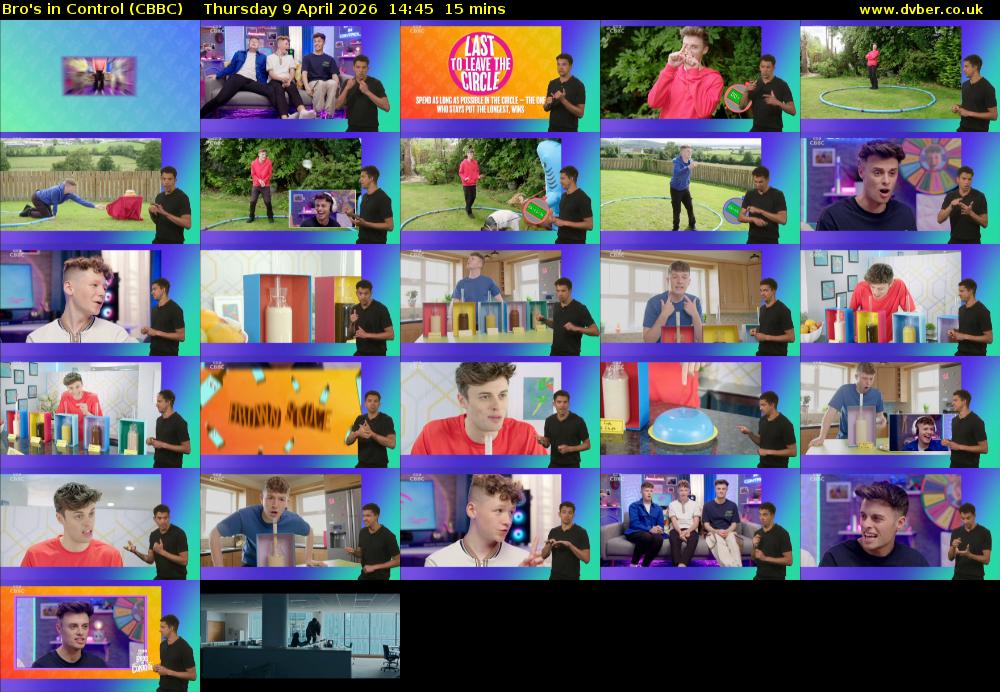 Bro's In Control (CBBC) Thursday 9 April 2026 14:45 - 15:00