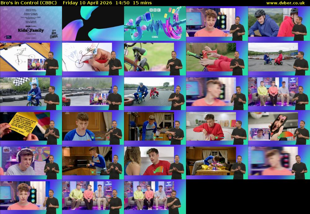Bro's In Control (CBBC) Friday 10 April 2026 14:50 - 15:05