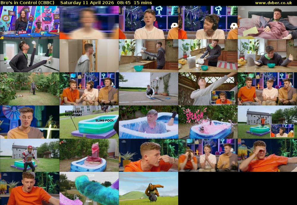 Bro's In Control (CBBC) Saturday 11 April 2026 08:45 - 09:00