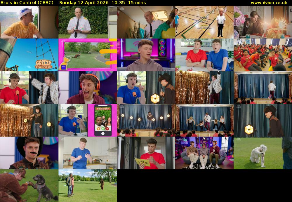 Bro's In Control (CBBC) Sunday 12 April 2026 10:35 - 10:50