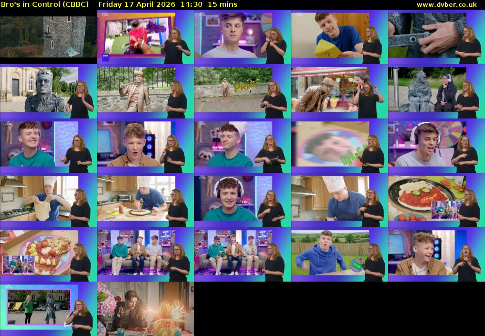 Bro's In Control (CBBC) Friday 17 April 2026 14:30 - 14:45