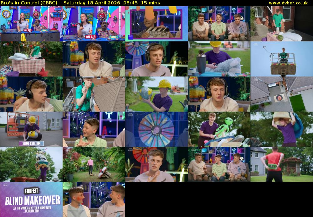Bro's In Control (CBBC) Saturday 18 April 2026 08:45 - 09:00