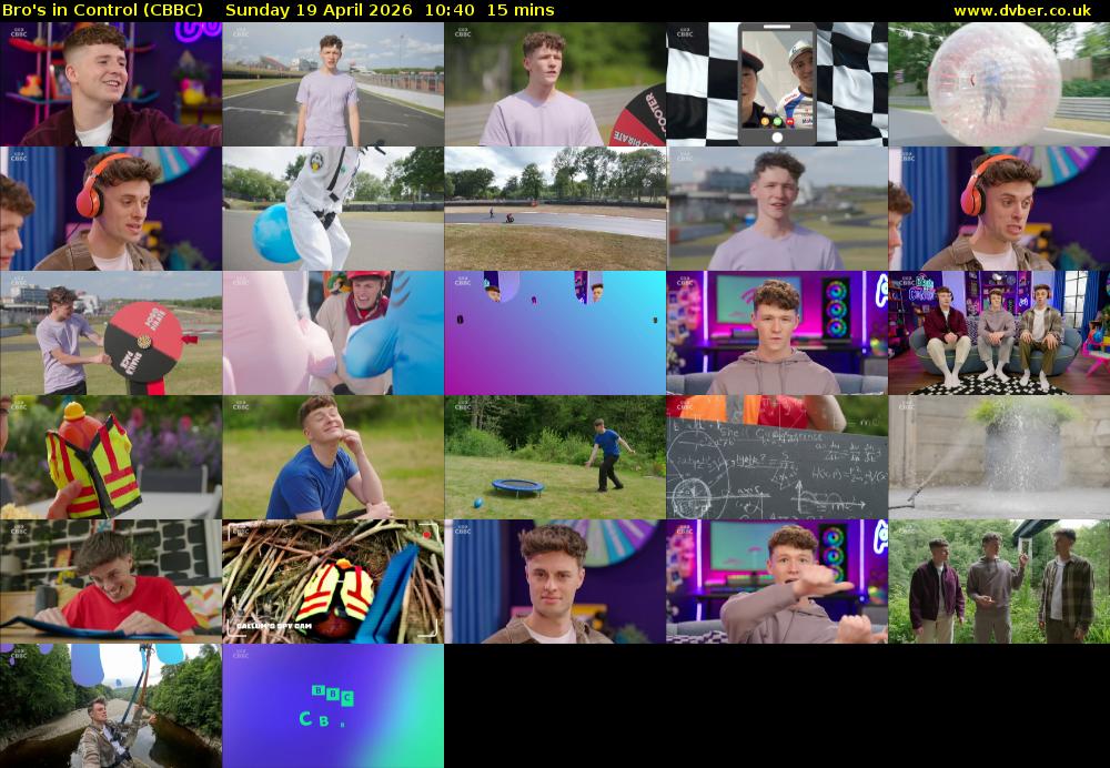 Bro's In Control (CBBC) Sunday 19 April 2026 10:40 - 10:55