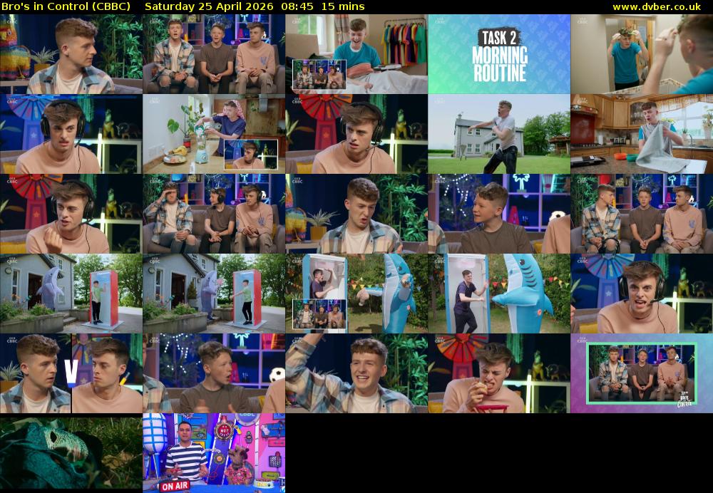 Bro's In Control (CBBC) Saturday 25 April 2026 08:45 - 09:00