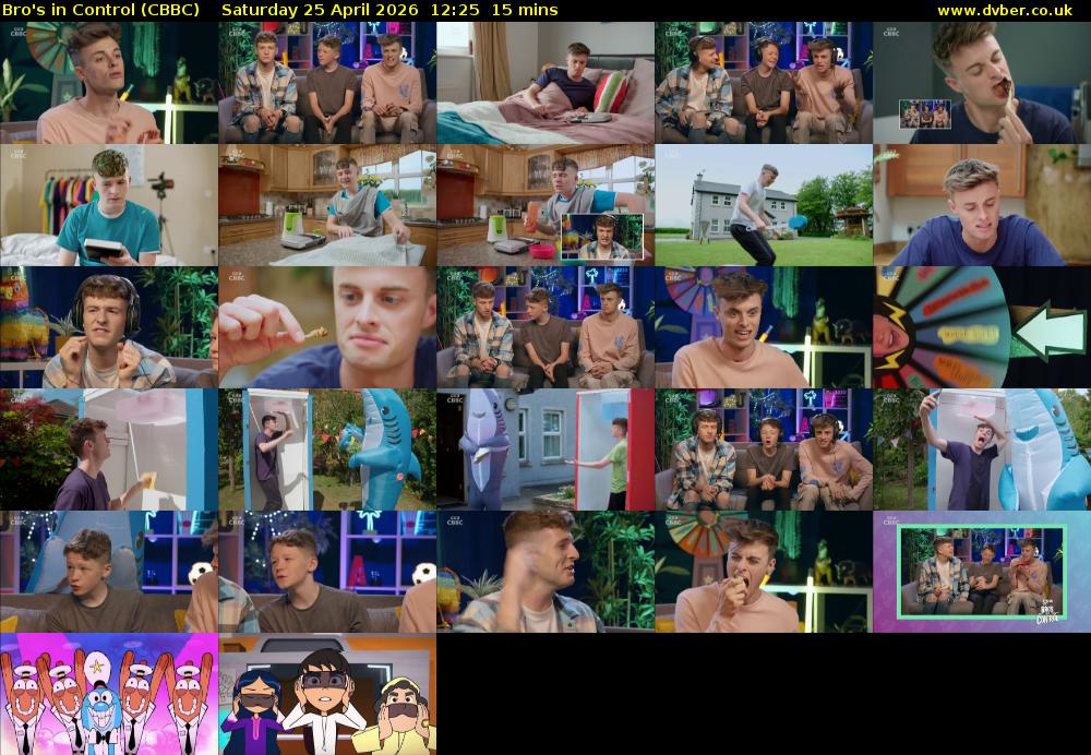 Bro's In Control (CBBC) Saturday 25 April 2026 12:25 - 12:40