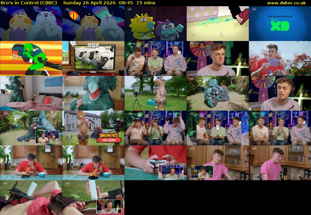 Bro's In Control (CBBC) Sunday 26 April 2026 08:45 - 09:00