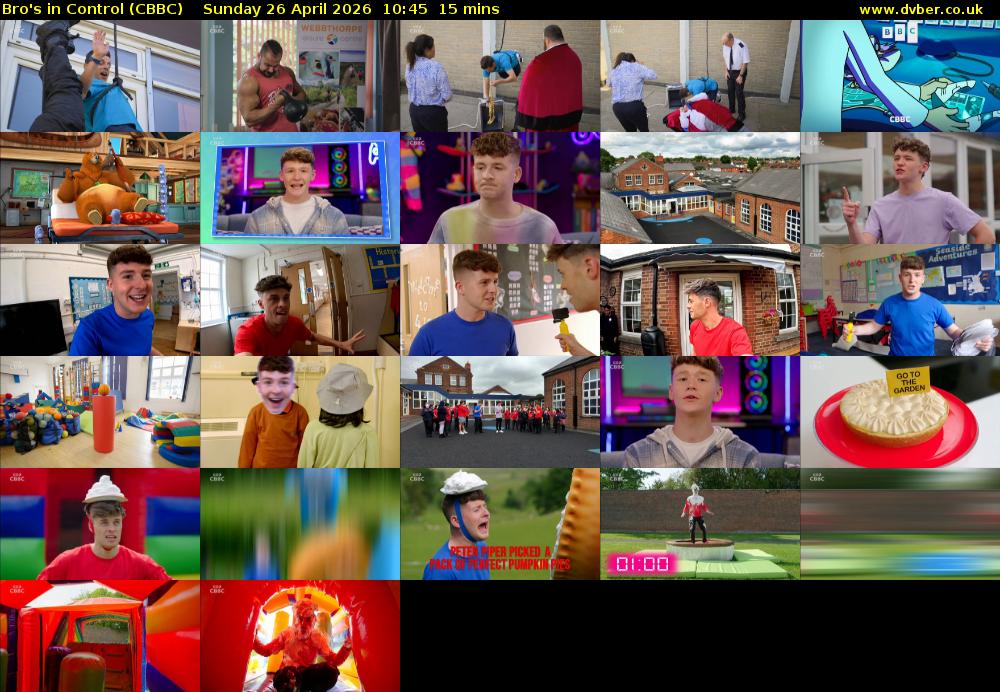 Bro's In Control (CBBC) Sunday 26 April 2026 10:45 - 11:00