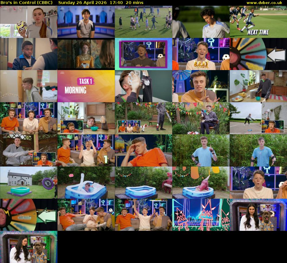 Bro's In Control (CBBC) Sunday 26 April 2026 17:40 - 18:00