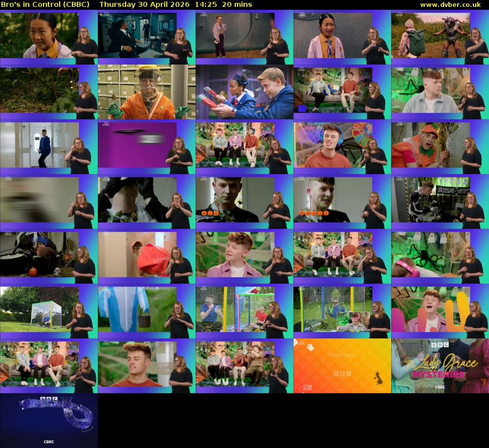 Bro's In Control (CBBC) Thursday 30 April 2026 14:25 - 14:45