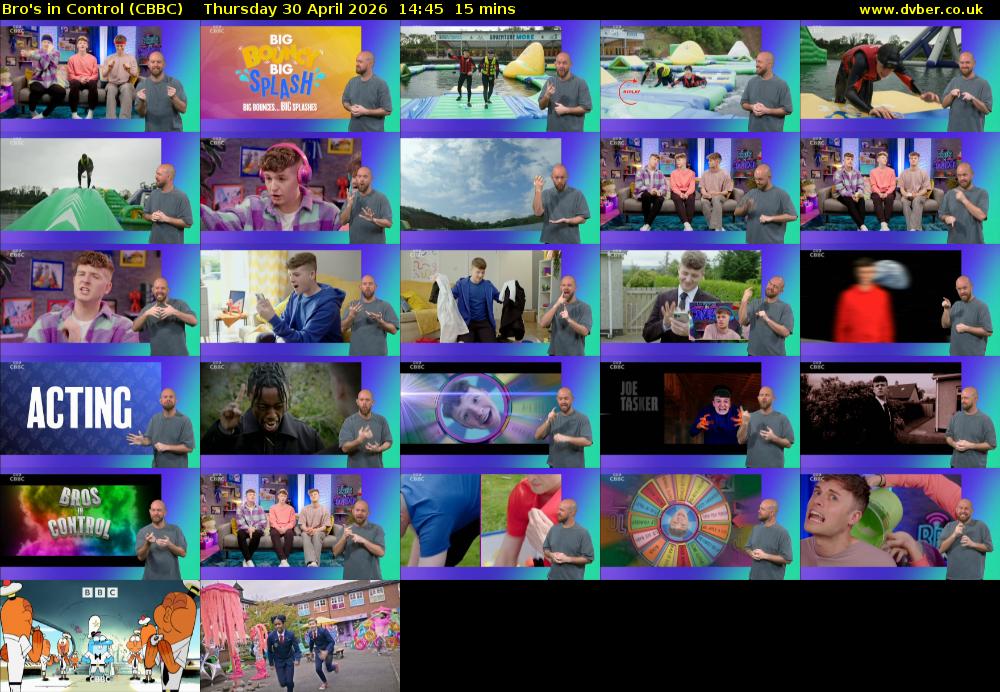 Bro's In Control (CBBC) Thursday 30 April 2026 14:45 - 15:00