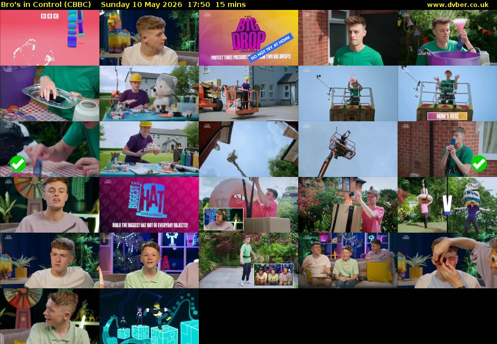 Bro's In Control (CBBC) Sunday 10 May 2026 17:50 - 18:05