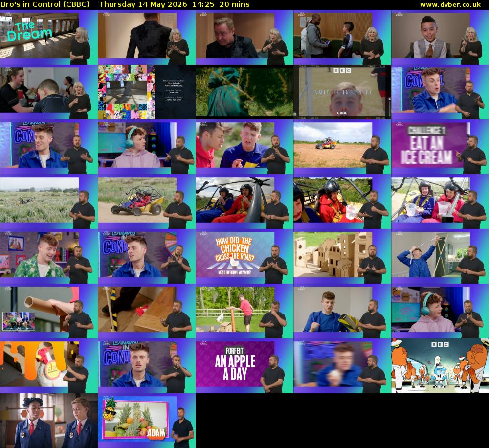 Bro's In Control (CBBC) Thursday 14 May 2026 14:25 - 14:45