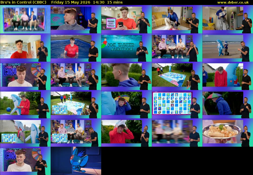 Bro's In Control (CBBC) Friday 15 May 2026 14:30 - 14:45
