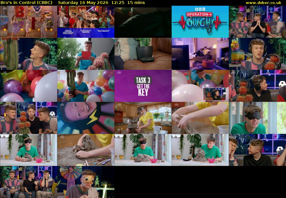 Bro's In Control (CBBC) Saturday 16 May 2026 12:25 - 12:40