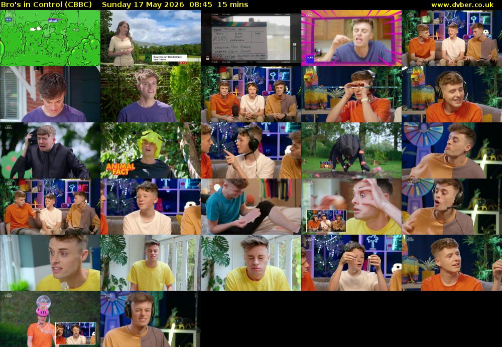 Bro's In Control (CBBC) Sunday 17 May 2026 08:45 - 09:00