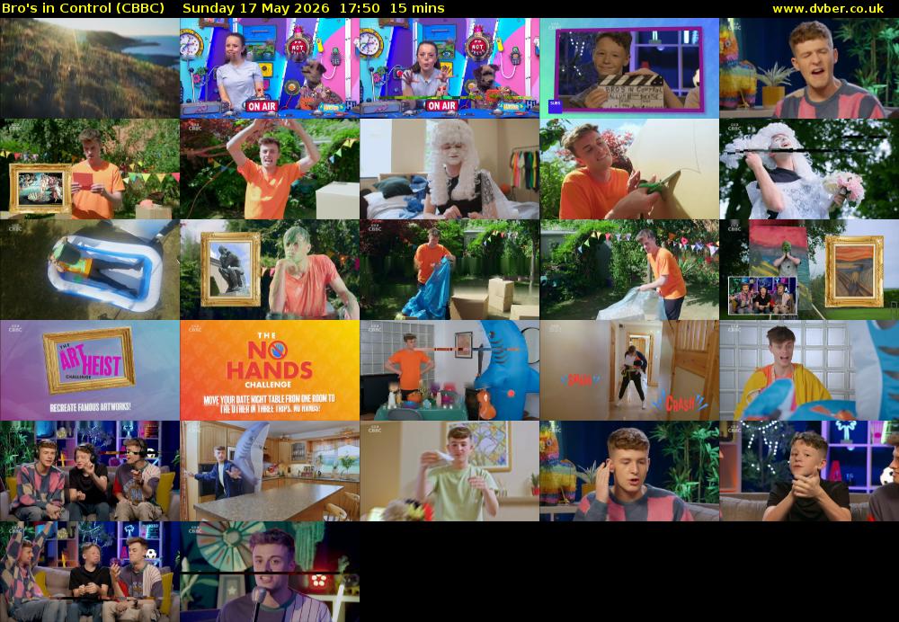 Bro's In Control (CBBC) Sunday 17 May 2026 17:50 - 18:05