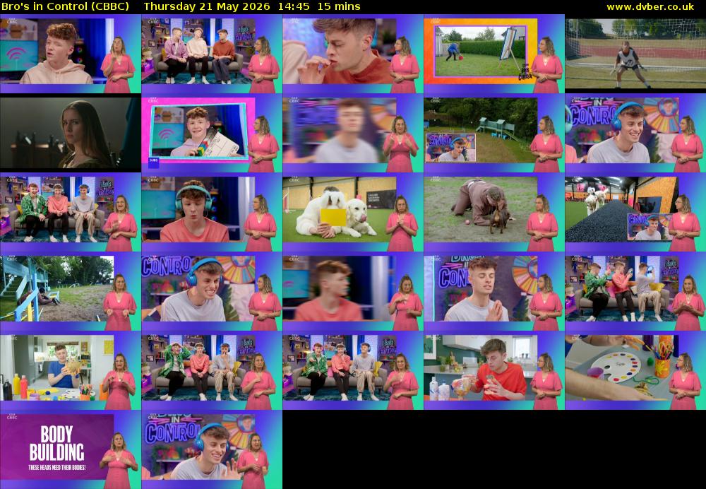 Bro's In Control (CBBC) Thursday 21 May 2026 14:45 - 15:00