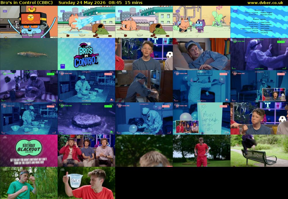 Bro's In Control (CBBC) Sunday 24 May 2026 08:45 - 09:00