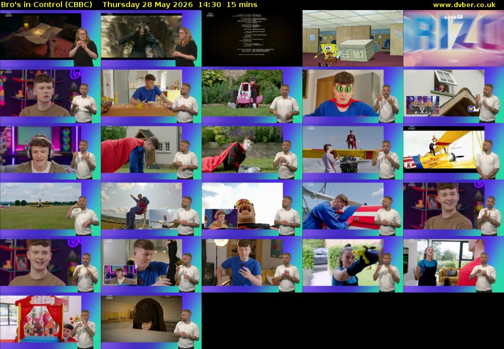 Bro's In Control (CBBC) Thursday 28 May 2026 14:30 - 14:45