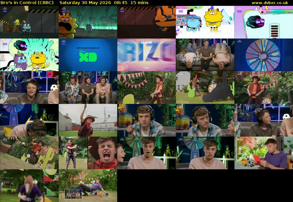 Bro's In Control (CBBC) Saturday 30 May 2026 08:45 - 09:00