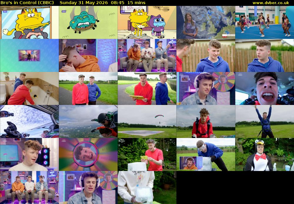 Bro's In Control (CBBC) Sunday 31 May 2026 08:45 - 09:00