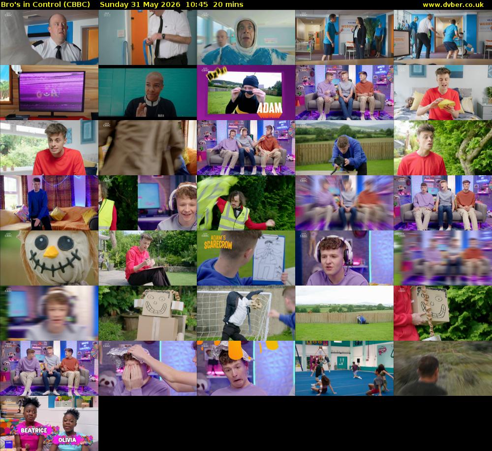Bro's In Control (CBBC) Sunday 31 May 2026 10:45 - 11:05