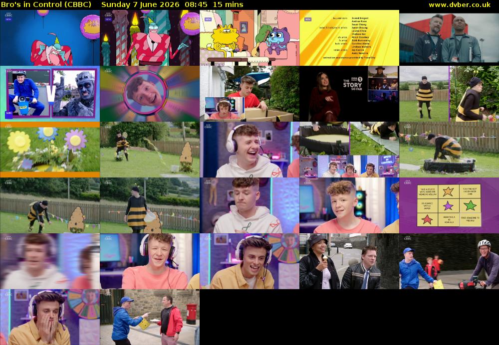 Bro's In Control (CBBC) Sunday 7 June 2026 08:45 - 09:00