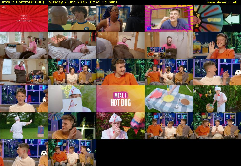 Bro's In Control (CBBC) Sunday 7 June 2026 17:45 - 18:00