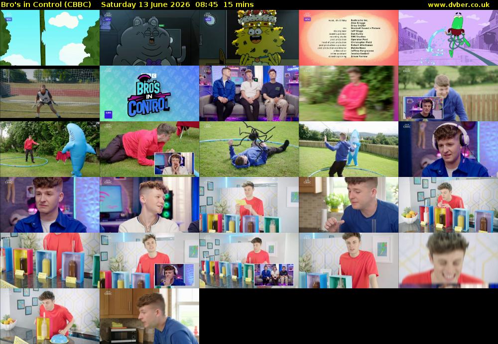 Bro's In Control (CBBC) Saturday 13 June 2026 08:45 - 09:00