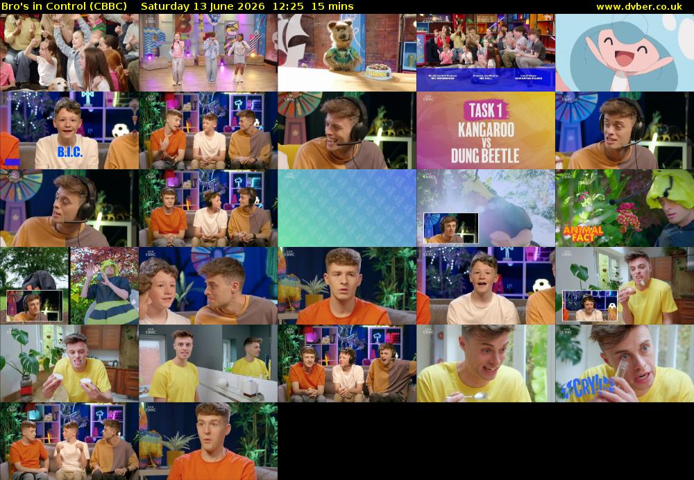 Bro's In Control (CBBC) Saturday 13 June 2026 12:25 - 12:40