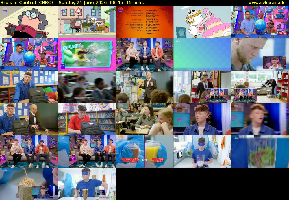 Bro's In Control (CBBC) Sunday 21 June 2026 08:45 - 09:00