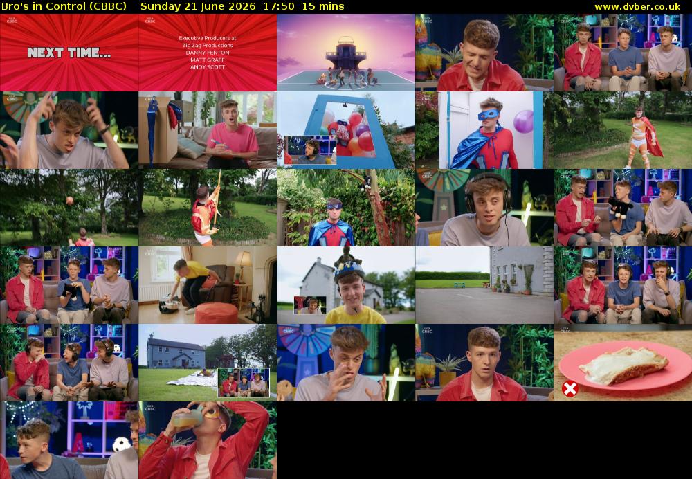 Bro's In Control (CBBC) Sunday 21 June 2026 17:50 - 18:05