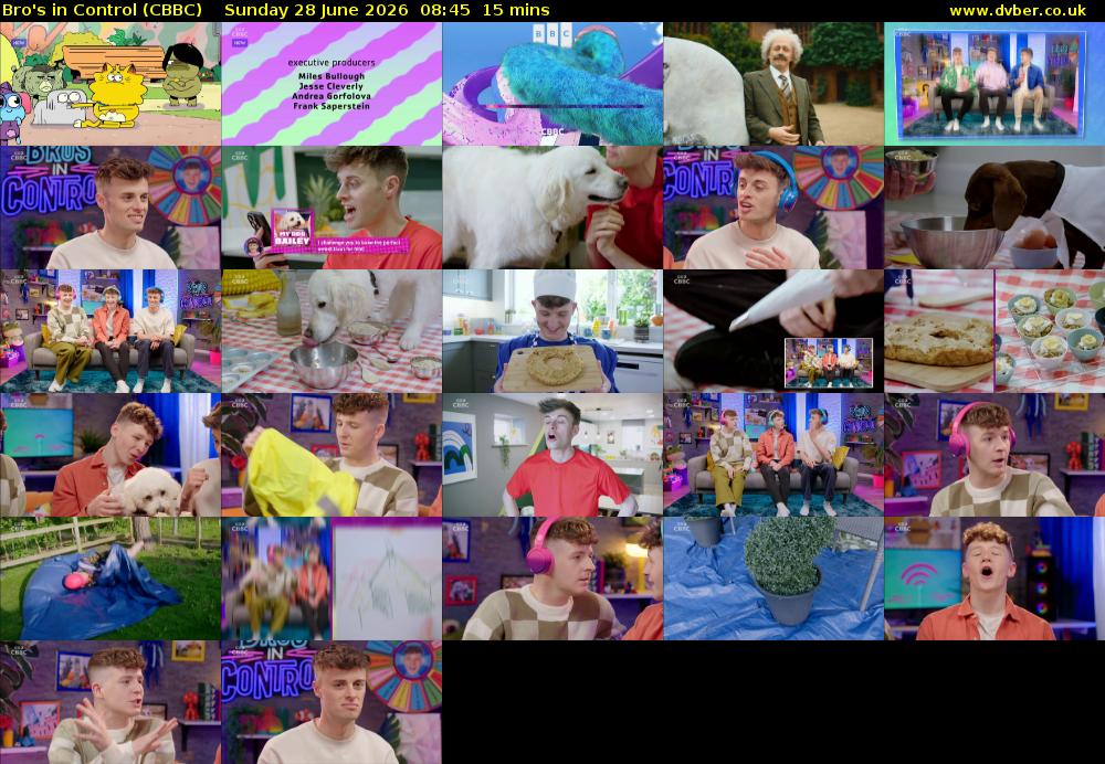 Bro's In Control (CBBC) Sunday 28 June 2026 08:45 - 09:00