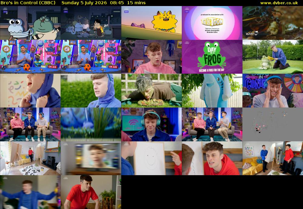 Bro's In Control (CBBC) Sunday 1 October 2023 08:45 - 09:00