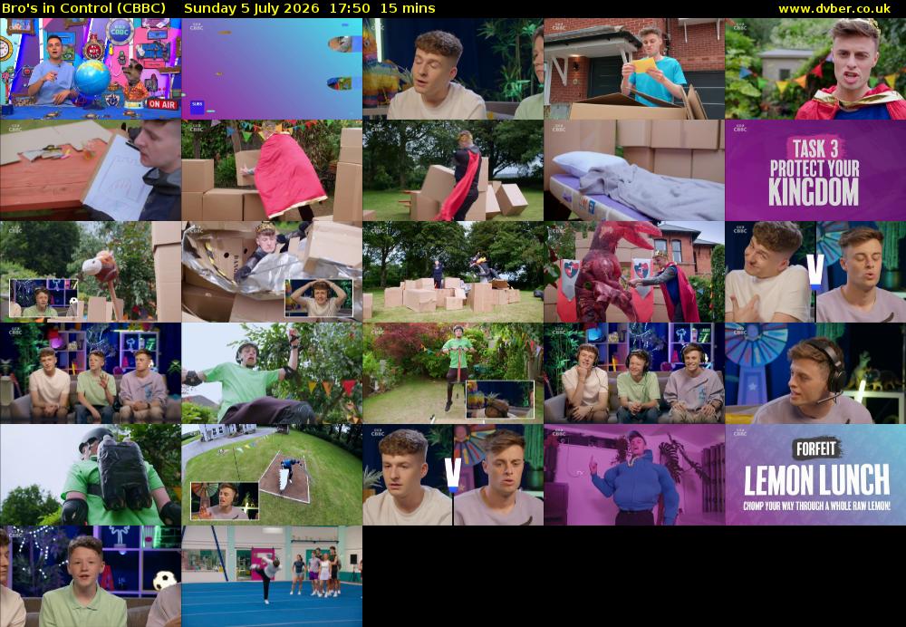Bro's In Control (CBBC) Sunday 5 July 2026 17:50 - 18:05