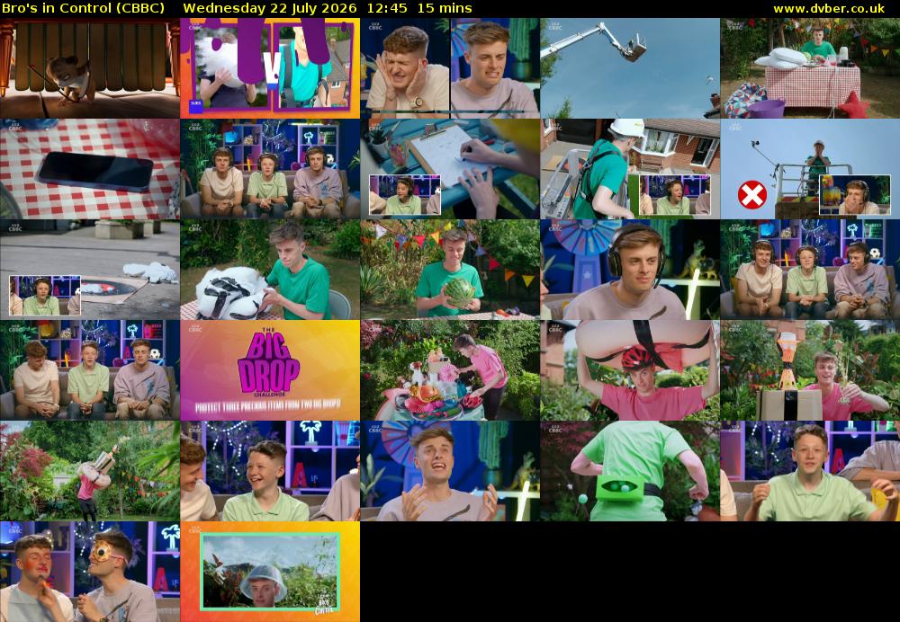 Bro's In Control (CBBC) Wednesday 22 July 2026 12:45 - 13:00