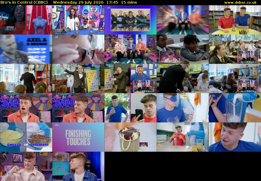 Bro's In Control (CBBC) Wednesday 29 July 2026 17:45 - 18:00