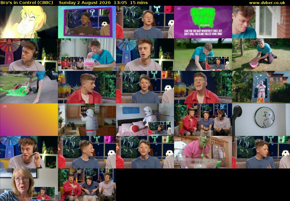 Bro's In Control (CBBC) Sunday 2 August 2026 13:05 - 13:20