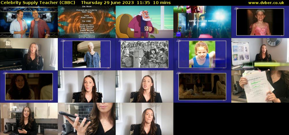 Celebrity Supply Teacher (CBBC) Thursday 29 June 2023 11:35 - 11:45