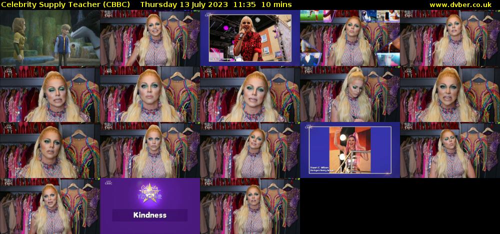 Celebrity Supply Teacher (CBBC) Thursday 13 July 2023 11:35 - 11:45