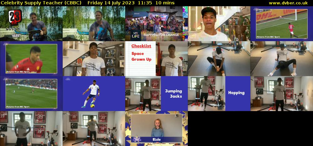 Celebrity Supply Teacher (CBBC) Friday 14 July 2023 11:35 - 11:45