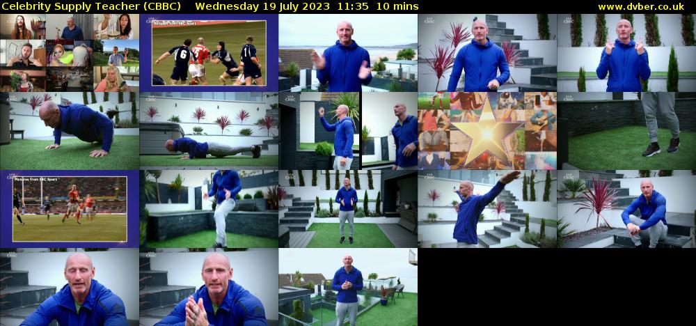 Celebrity Supply Teacher (CBBC) Wednesday 19 July 2023 11:35 - 11:45
