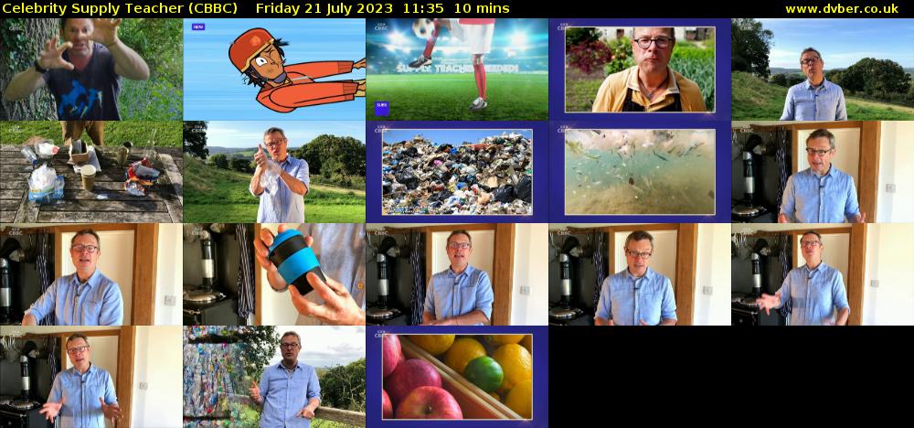 Celebrity Supply Teacher (CBBC) Friday 21 July 2023 11:35 - 11:45