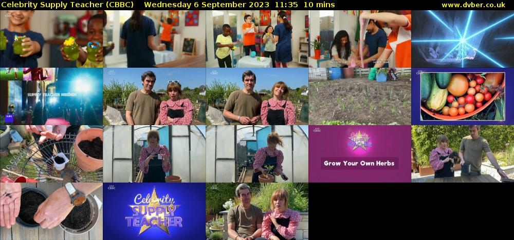 Celebrity Supply Teacher (CBBC) Wednesday 6 September 2023 11:35 - 11:45
