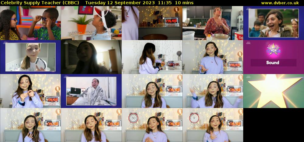 Celebrity Supply Teacher (CBBC) Tuesday 12 September 2023 11:35 - 11:45