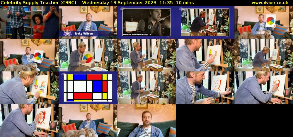 Celebrity Supply Teacher (CBBC) Wednesday 13 September 2023 11:35 - 11:45